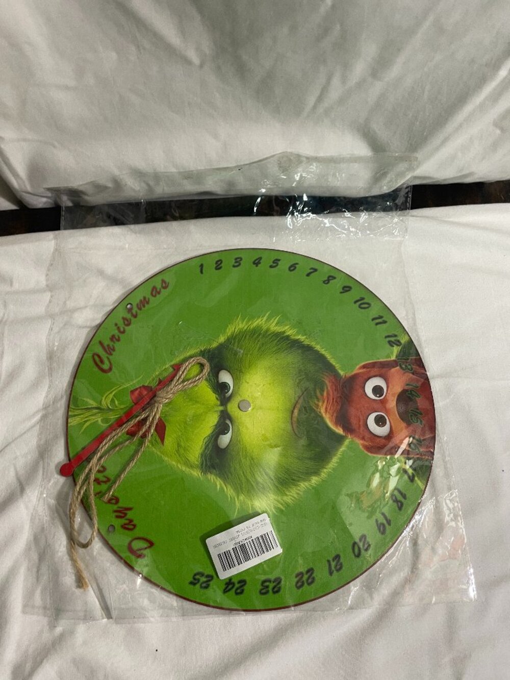 Dr. Seuss The Grinch Christmas Countdown Advent Calendar Wooden Hanging Sign